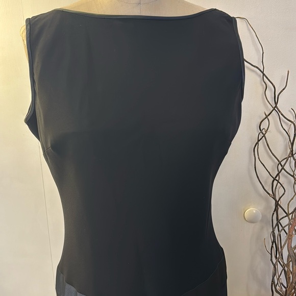 Evan Picone black sleeveless midi cocktail dress with liner - Picture 2 of 8